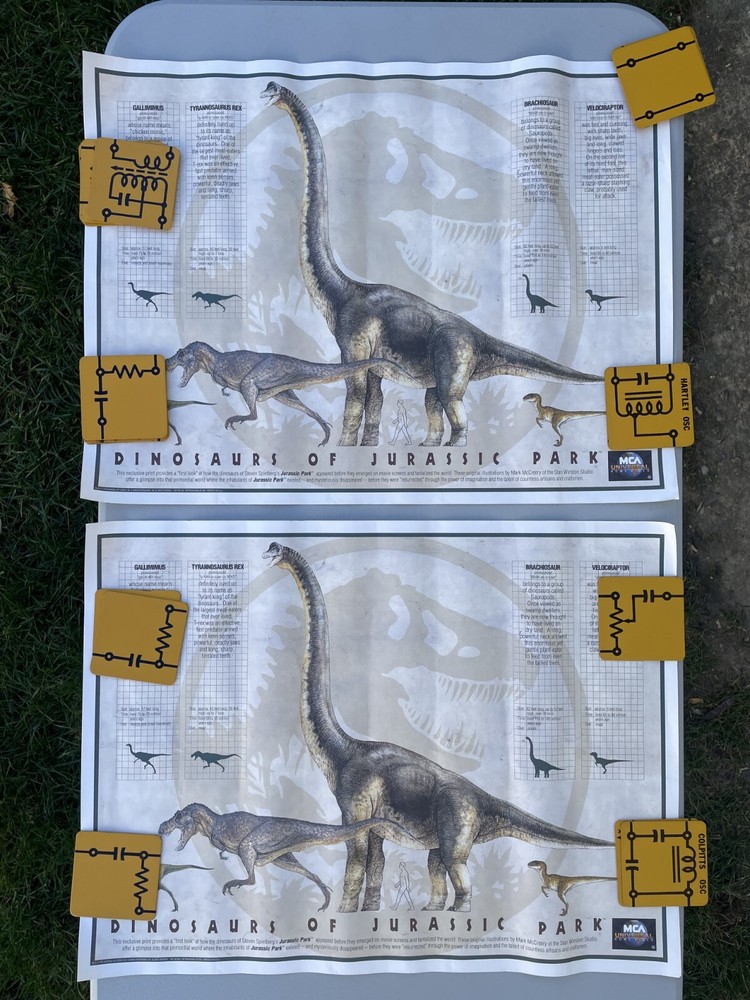 Vintage Lot of 2 Jurassic Park VHS Video Store Rental 1993 Movie Poster Dinosaur