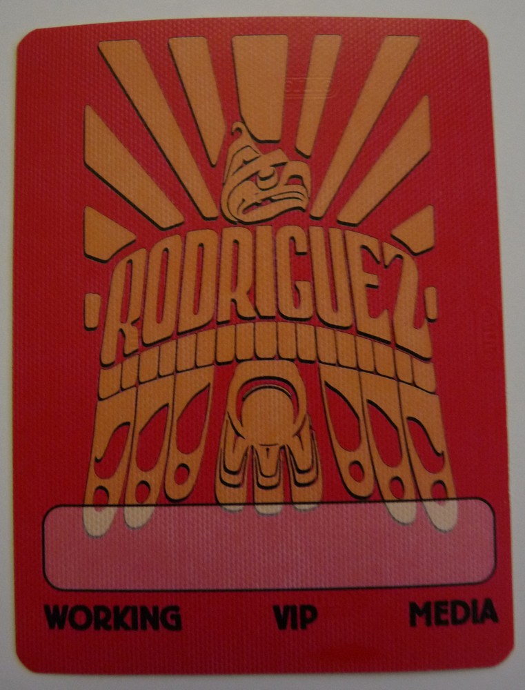 Sixto Rodriguez Sugarman Red Backstage Concert Tour Working Pass D4