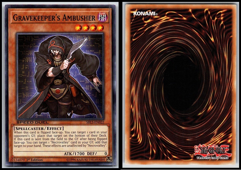 Gravekeeper's Ambusher SBLS-EN022 1st Edition Yugioh Rare Card
