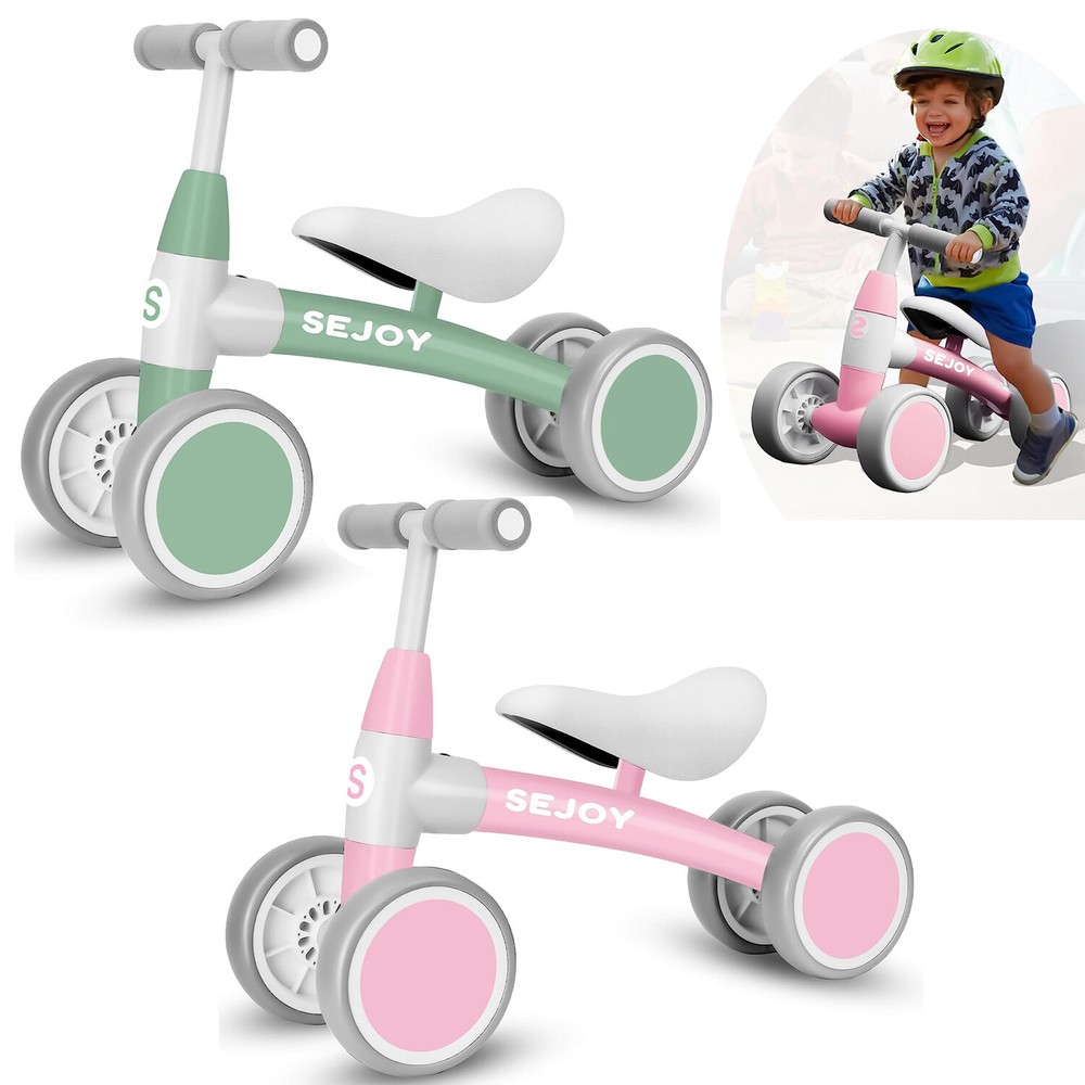 Baby Balance Bike Children Walker for 1-3 Years Old Boys Girls W/4 Wheels Riding