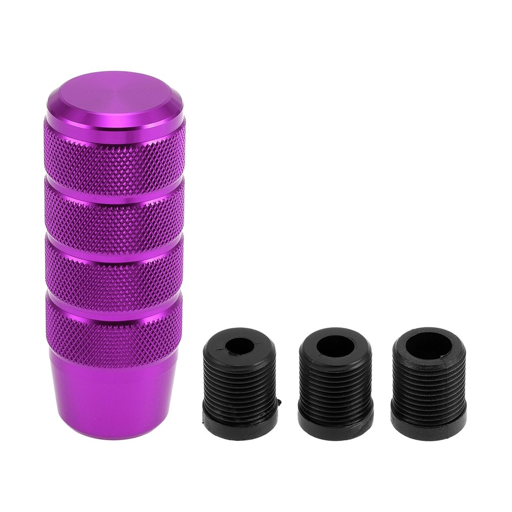 9.5cm Gear Knob with 3 Purple Aluminum Alloy Adapters 1 Set