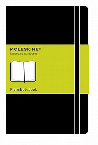 Moleskine Classic Large Plain Black Hard Cover Notebook 5 x 8.25 Inches
