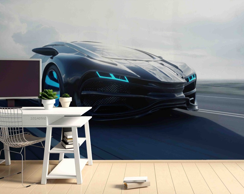 3D Sports Car Wall Murals Wallpaper Murals Wall Sticker 18