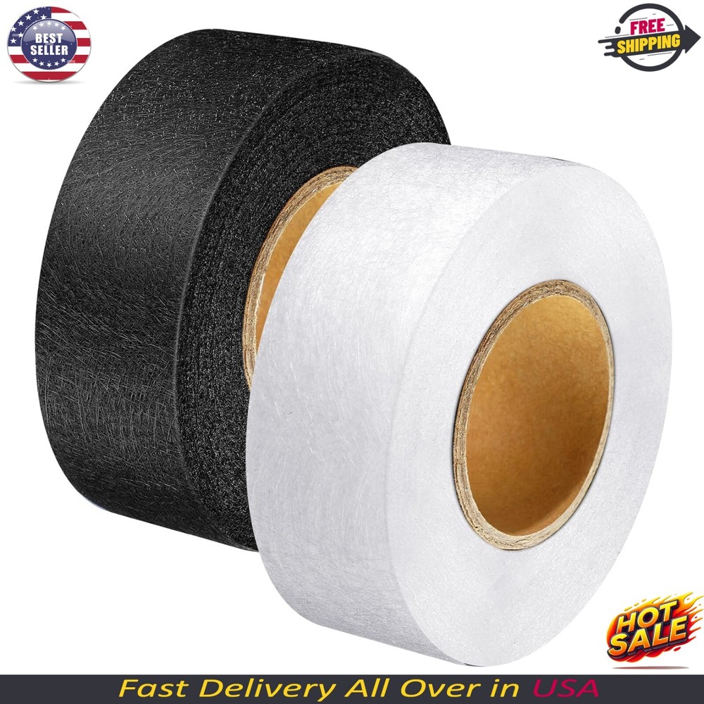 2 Rolls Fabric Fusing Tape Adhesive Hem Iron on Each 1/2 Inch (27 Yards Each)