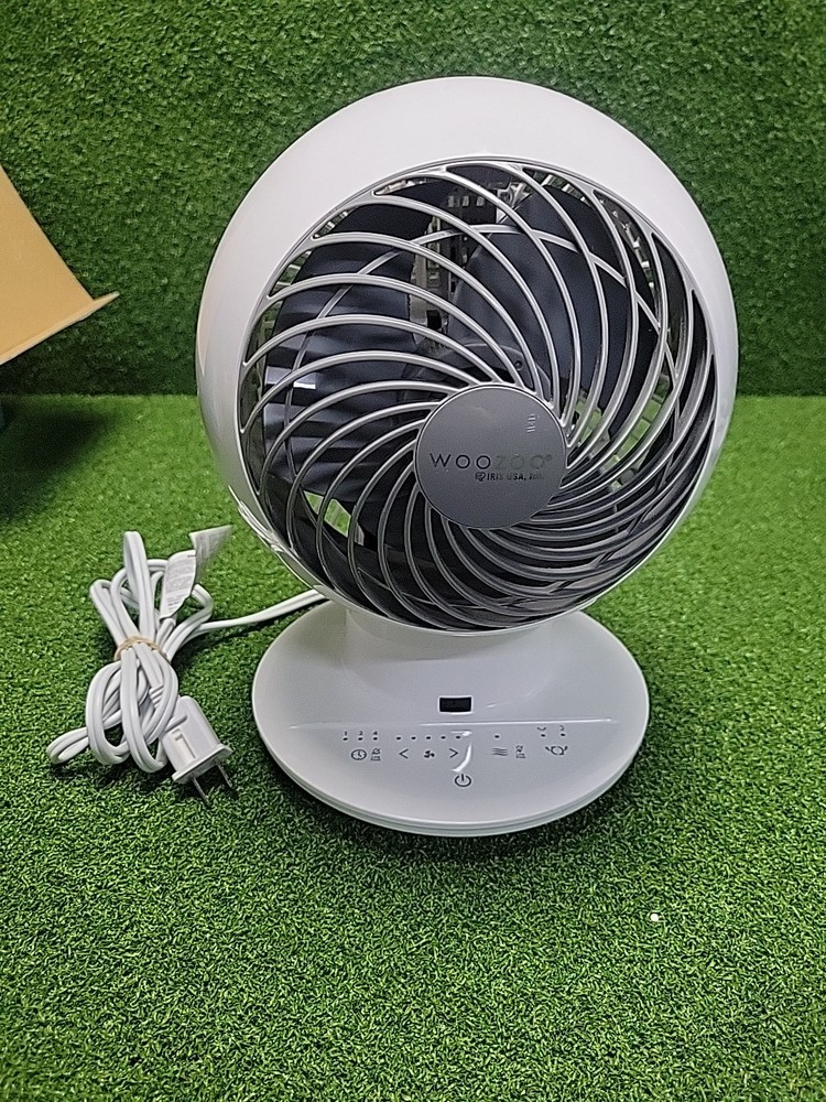 Woozoo Oscillating Globe Fan with Remote Control, 5 Speeds, White