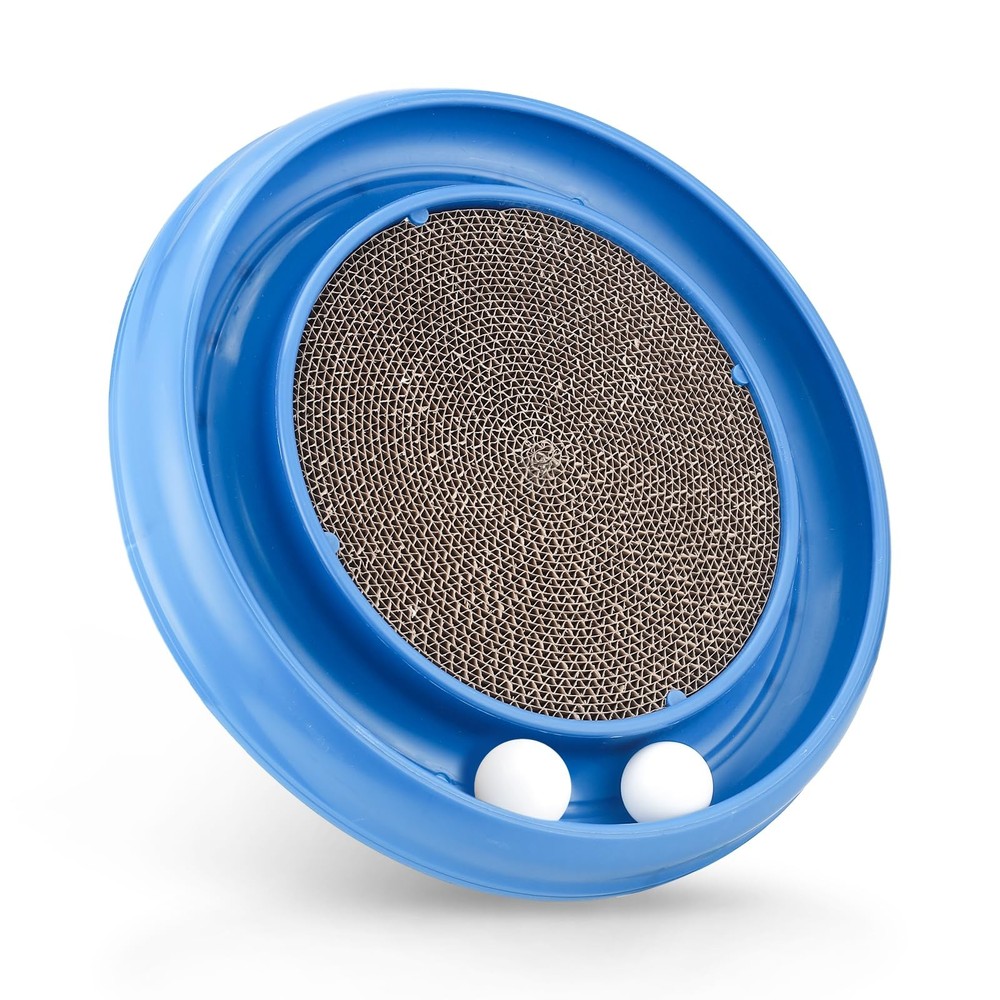 Cat Scratching Board with Balls for Cats Grinding Claw, Round Cat Scratcher I...