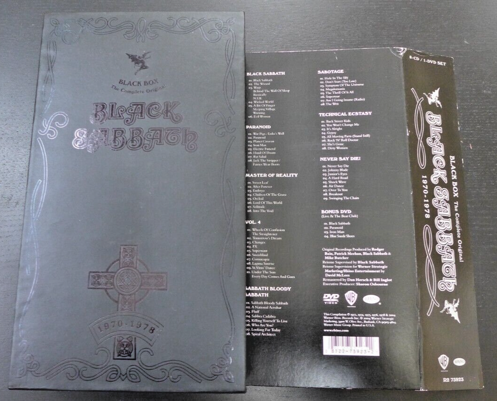 BLACK BOX THE COMPLETE ORIGINAL BLACK SABBATH 1970-1978  8-CD/1-DVD BOX SET