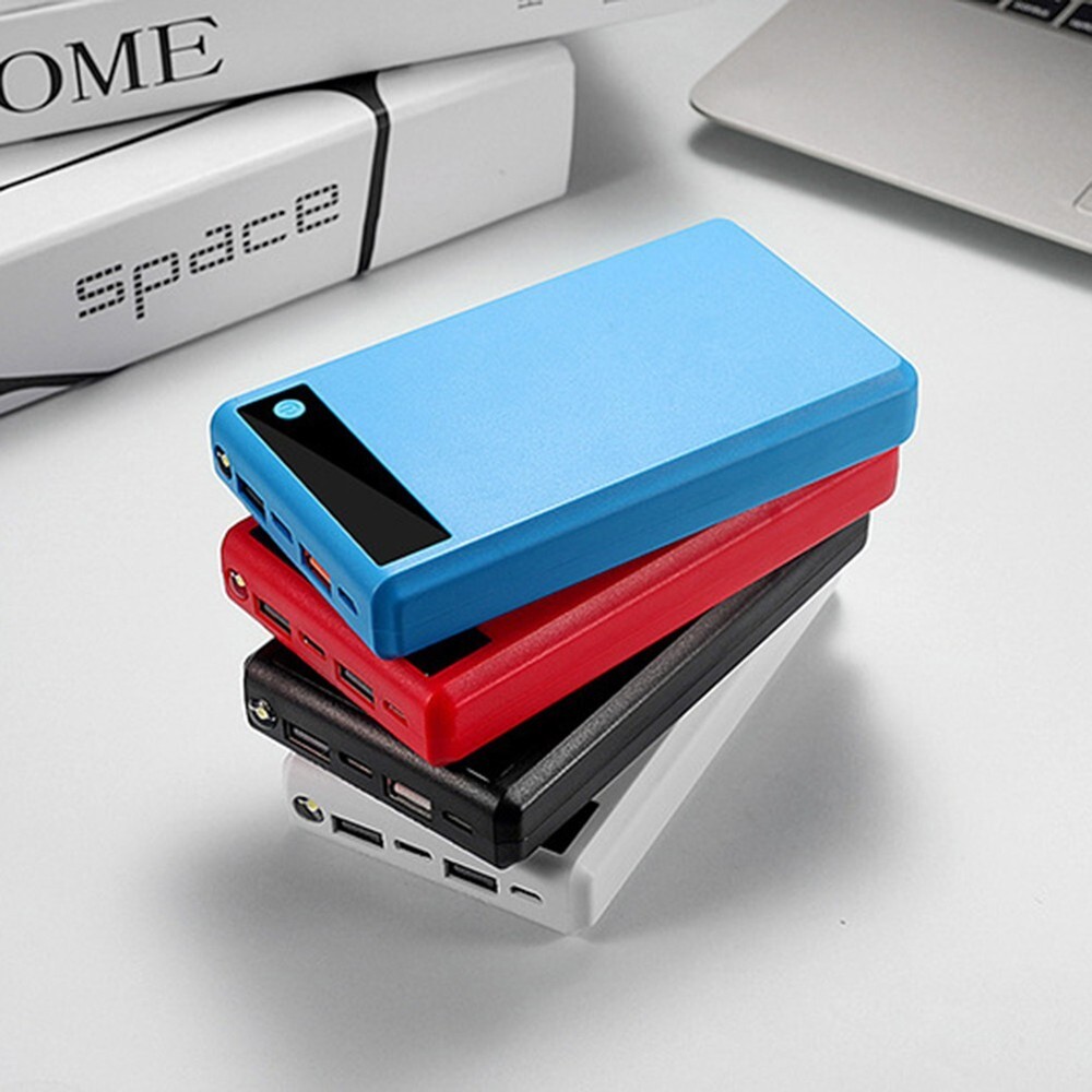 12W Mobile Power Housing with 6x 18650 Batteries 5V/2A Input Removable Design