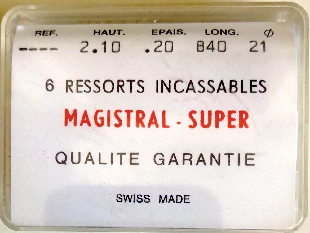 1X Mainspring 2.10x0.20mm Ø21 Watch Spring 840/21-20 C84 Replacement