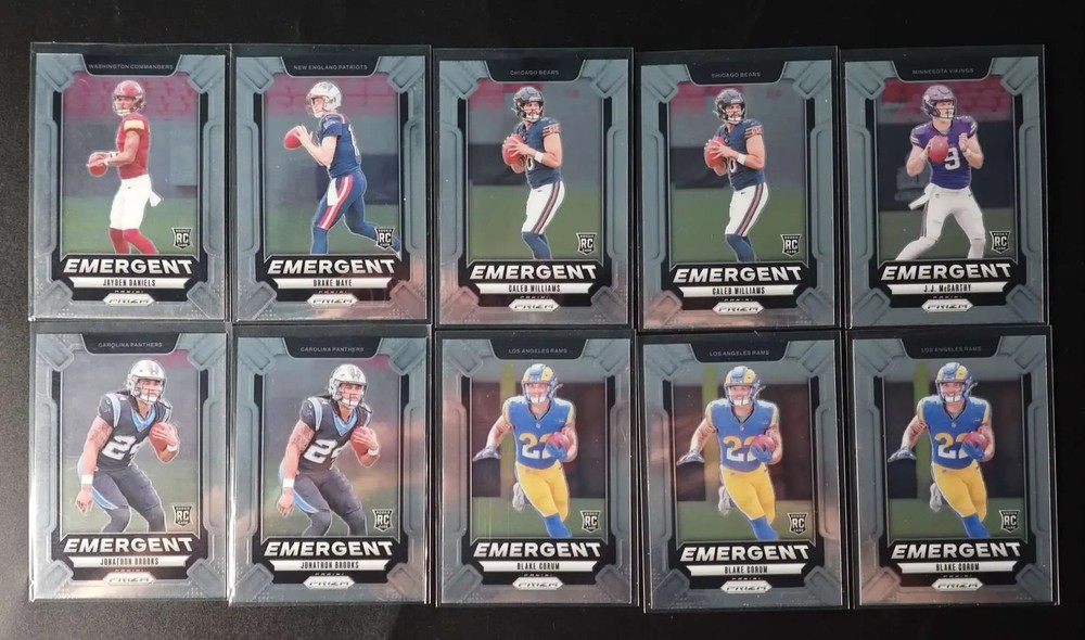 Jayden Daniels Drake Maye 2024 Panini Prizm RC Rookie Emergent Lot 10 -HD