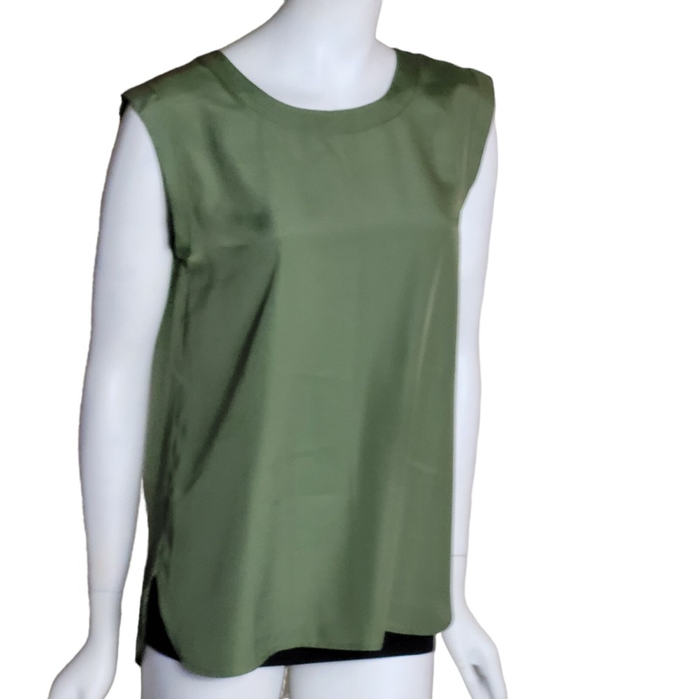 J. Crew Size S Olive Green Sleeveless Blouse Tank Top Women's