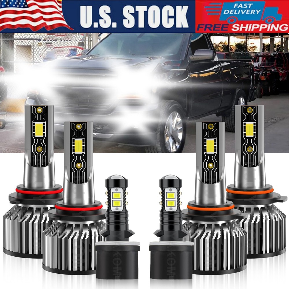 For Chevrolet Sonora 2005-2006 6x 9005+9006+880 LED Headlight Bulbs Fog light