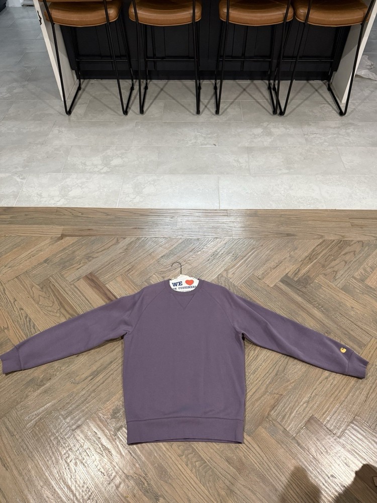 Carhartt WIP Streetwear Men’s Crew Neck Sweatshirt Size Small Purple Pullover