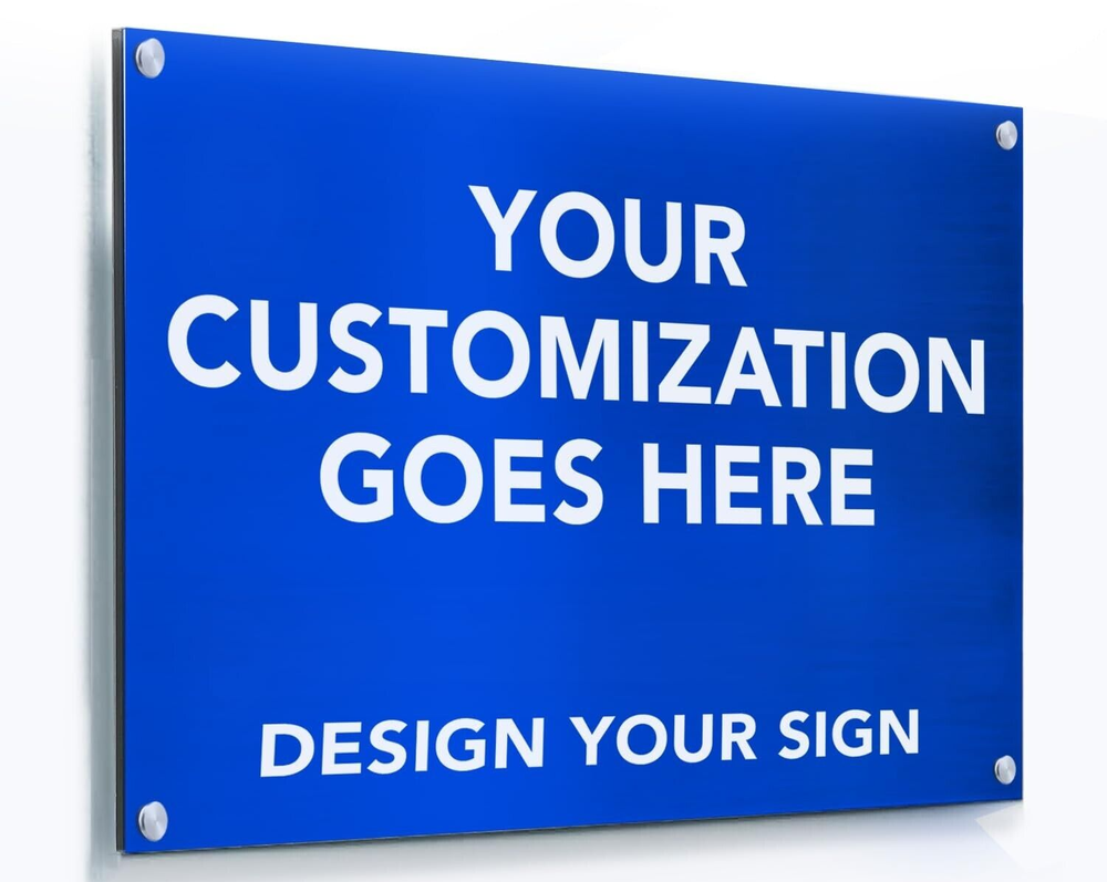 House Sign Plaque Door Number  Contemporary  Aluminum  & Acrylic Mirrored