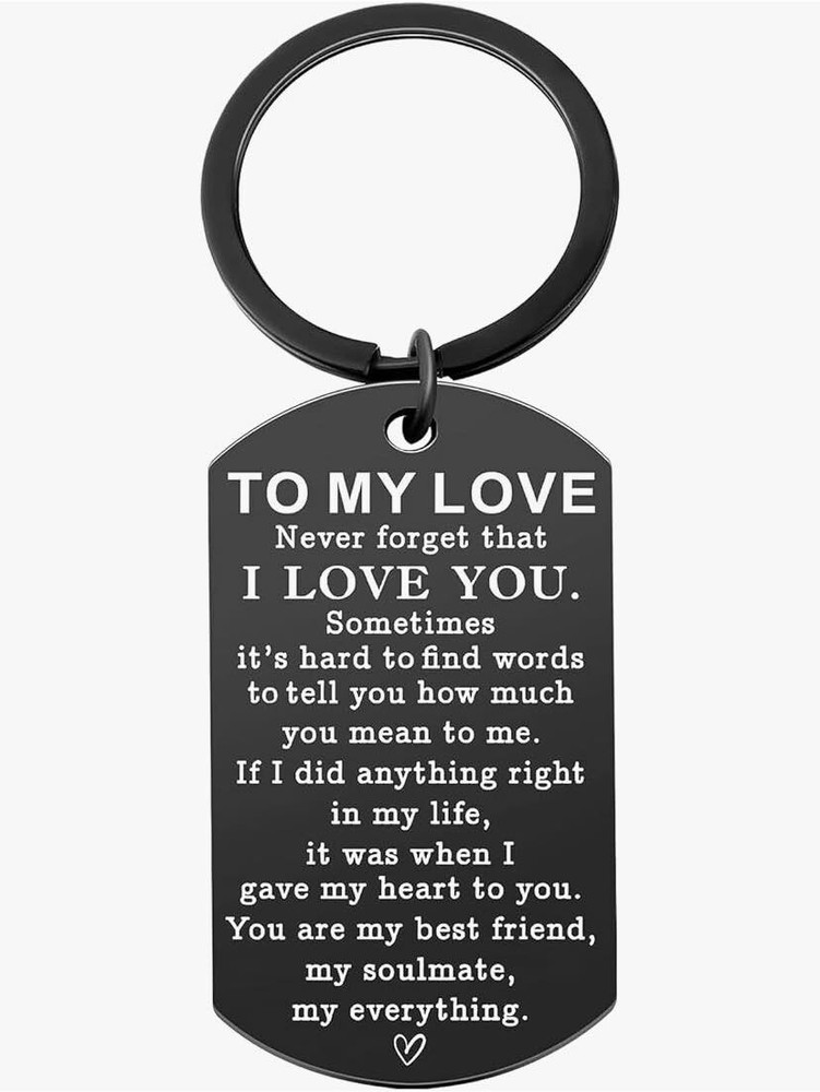 Valentines Day Gift Birthday Anniversary for Him Personalized Keychain Gift Set-image