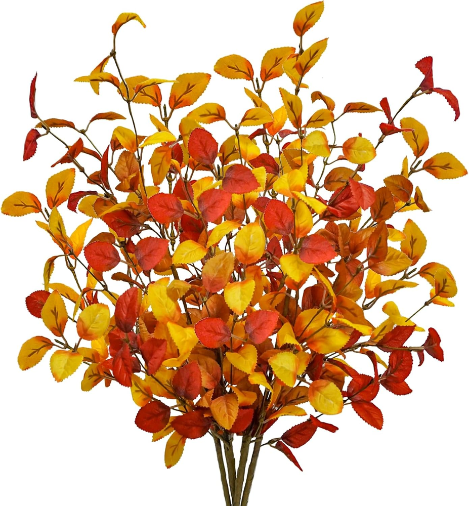 4Pcs Artificial Fall Eucalyptus Leaves Stems, 30