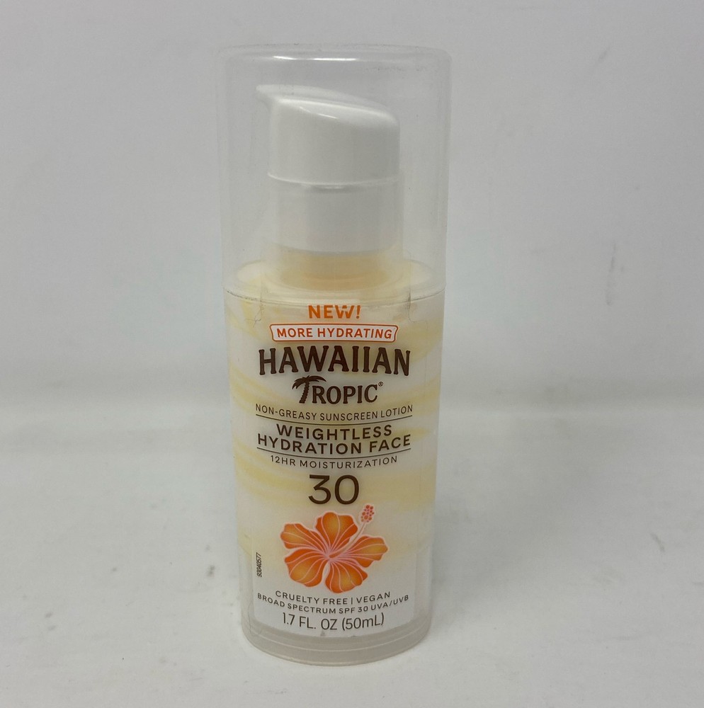 Hawaiian Tropic Weightless Hydration Face Sunscreen Lotion SPF 30, 1.7oz