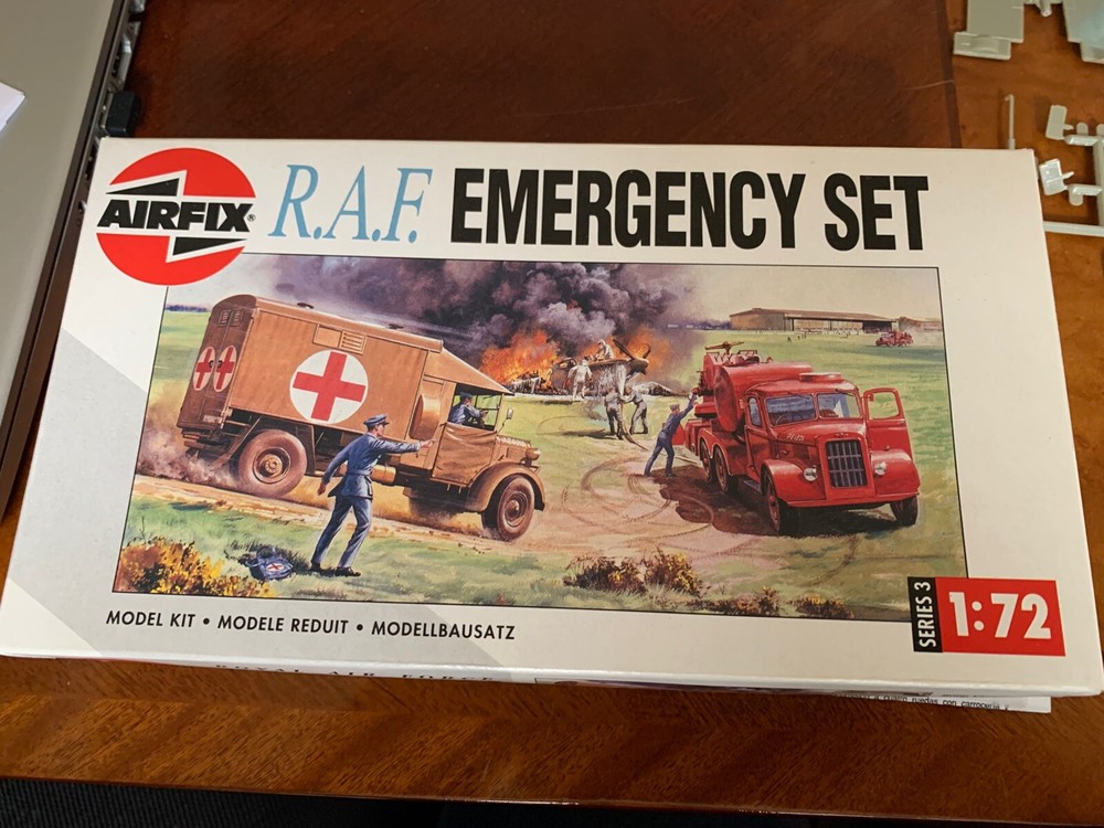 RAF Emergency Set 1/72 Scale Airfix Model Kit For Parts Repair May Be Incomplete