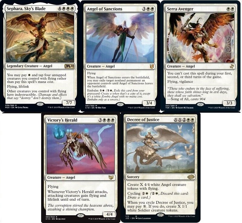 ***Custom Commander Deck*** Sephara Sky's Blade - Angels Tribal - EDH Magic NM