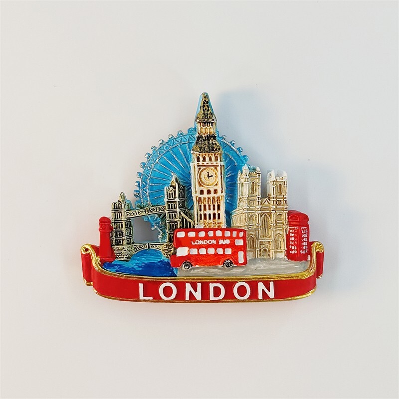 Landmarks of London UK Tourist Souvenir 3D Resin Refrigerator Fridge Magnet Gift
