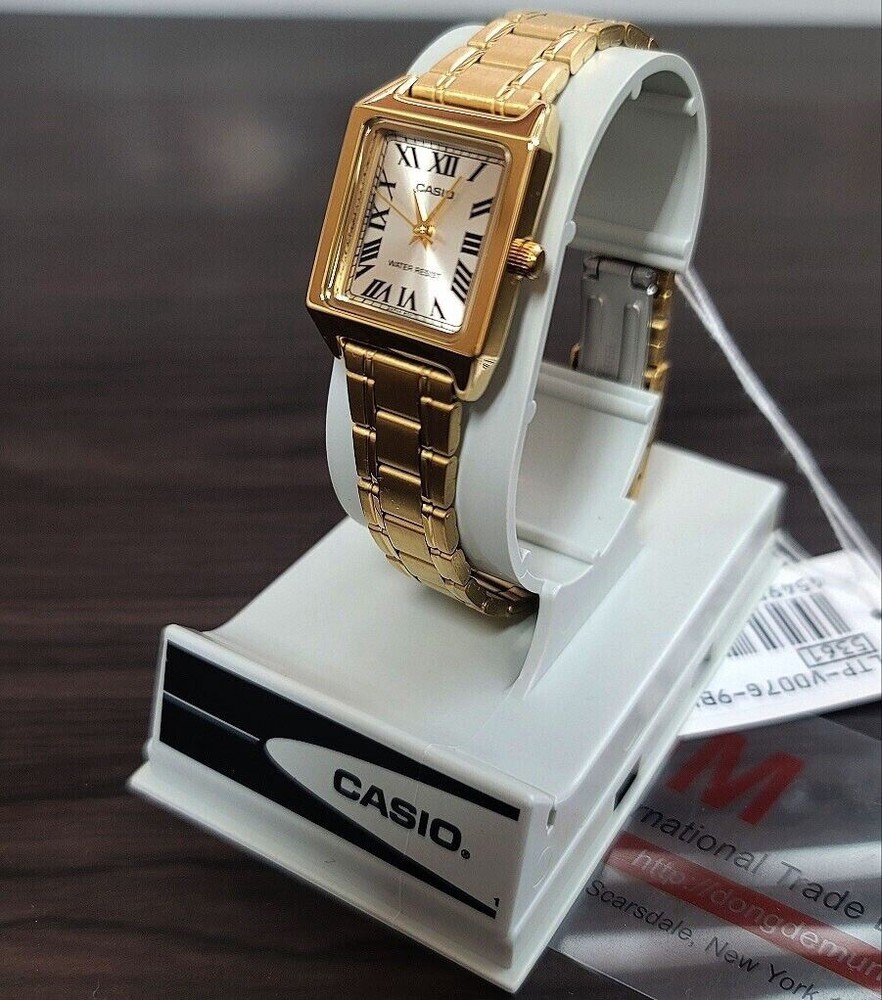 Casio LTP-V007G-9B Womens Gold Tone Roman Dial Dress Watch