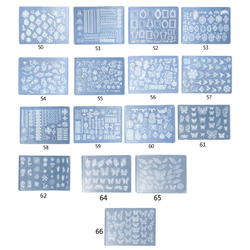 Silicone Carving Moulds Stamping Gel Stencils DIY Manicure Part