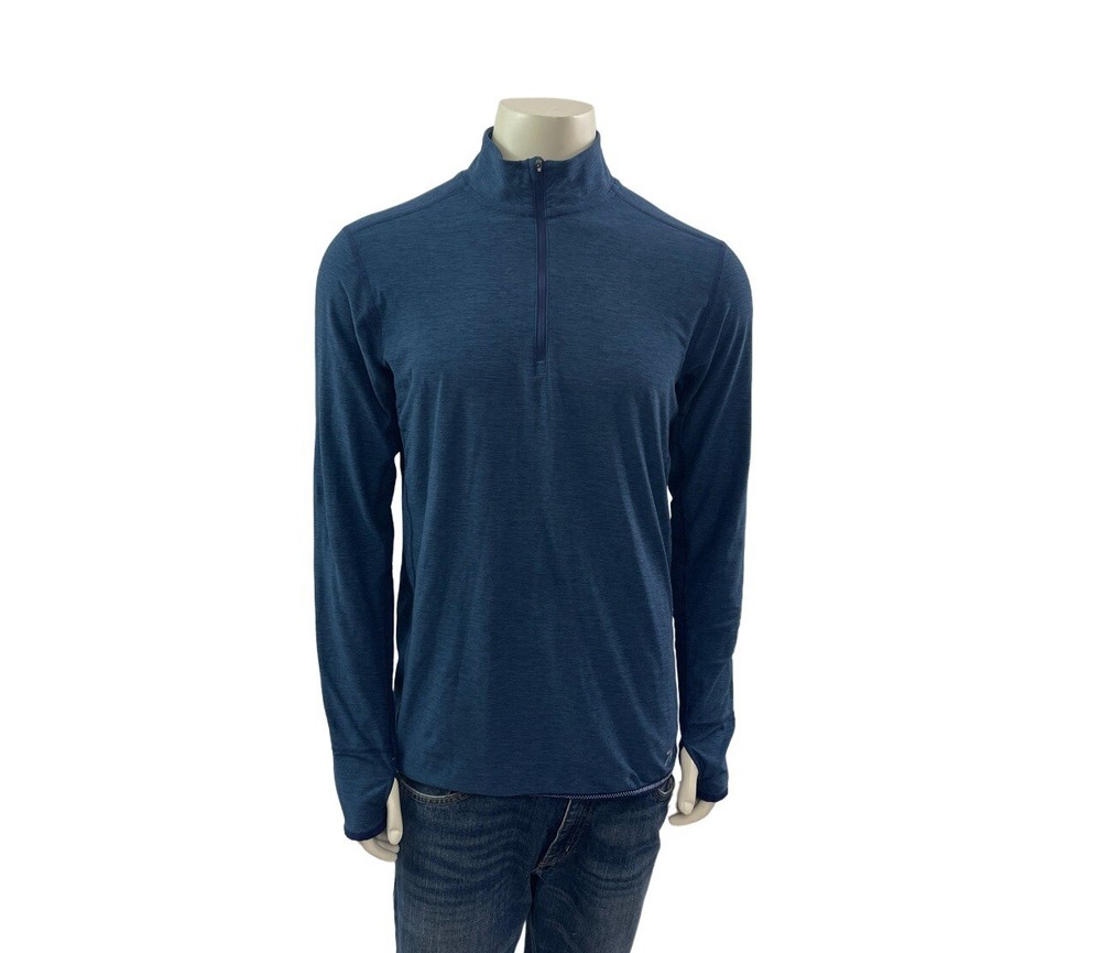 New Balance Dry Men’s Size Medium Long Sleeve 1/4 Zip Neck Athletic Shirt Blue