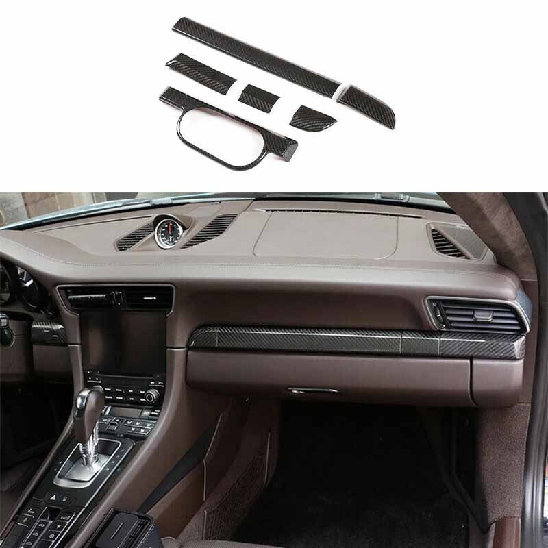 2016-2021 Strip Trim Dry Carbon Fiber Central Console Dashboard For Porsche 718