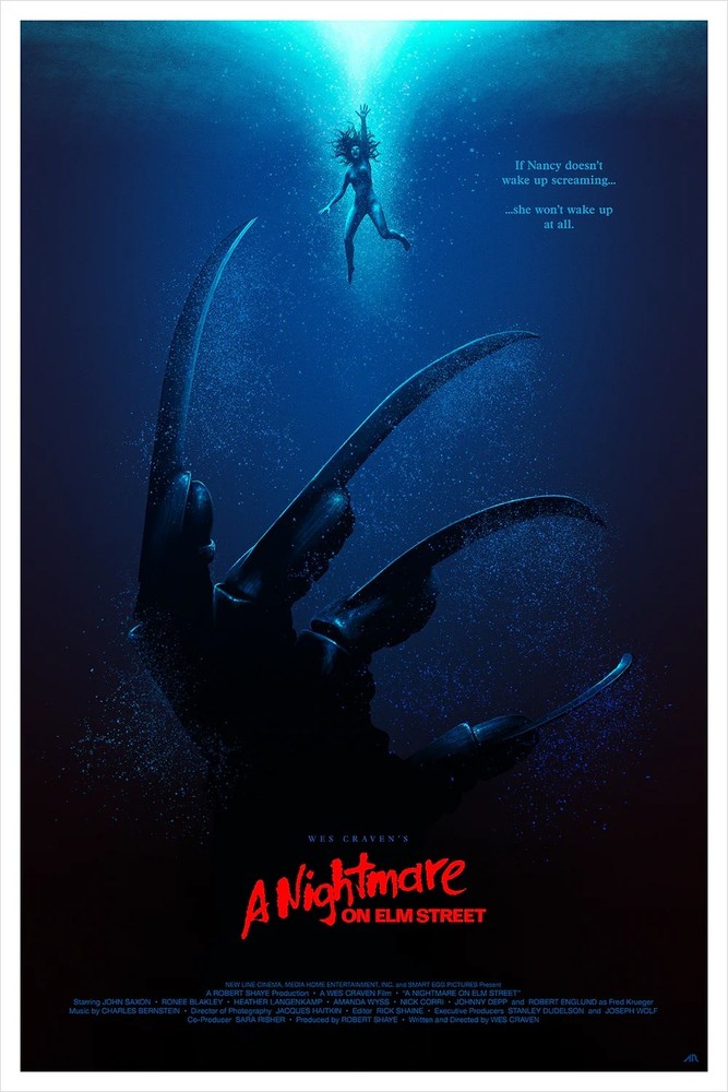 A Nightmare on Elm Street (Blue Variant) Adam Rabalais 36/225 24x36 Movie Poster