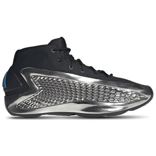 adidas Anthony Edwards 1 Mens Mid Basketball Shoes Size 10 Silver Black JI0424