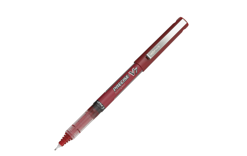 Pilot® Precise™ V7 Liquid Ink Rollerball Pens, Fine Point, 0.7 mm, Red Barrel