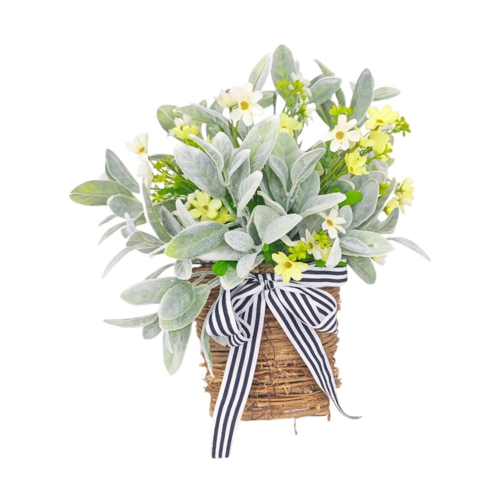 Floral Door Hanger Wreath Basket for Office Decor