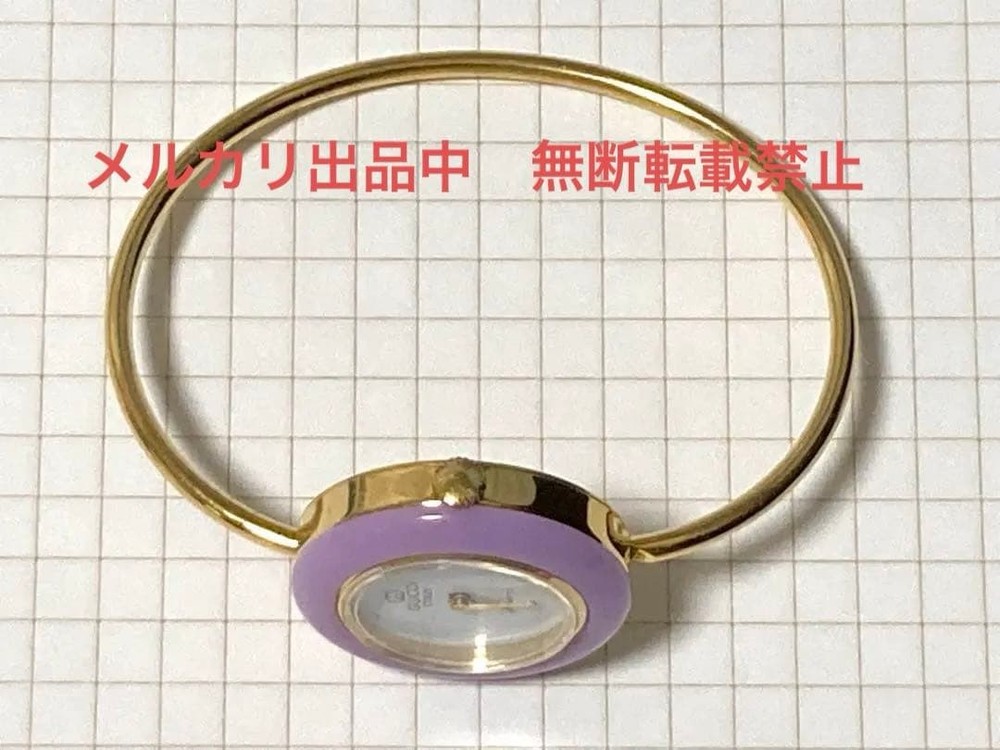 GUCCI Old Change Bezel Watch Genuine Leather Band Working Condition