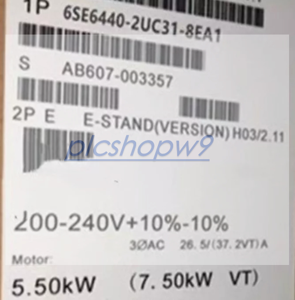 6SE6440-2UC31-8EA1 NEW SIEMENS MICROMASTER 440 200-240 V 6SE6440-2UC31-8EA1