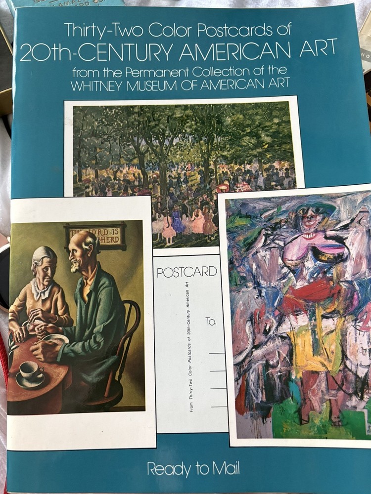 Vintage 1978 20th Century American Art Book of 32 Color Postcards Whitney Museum
