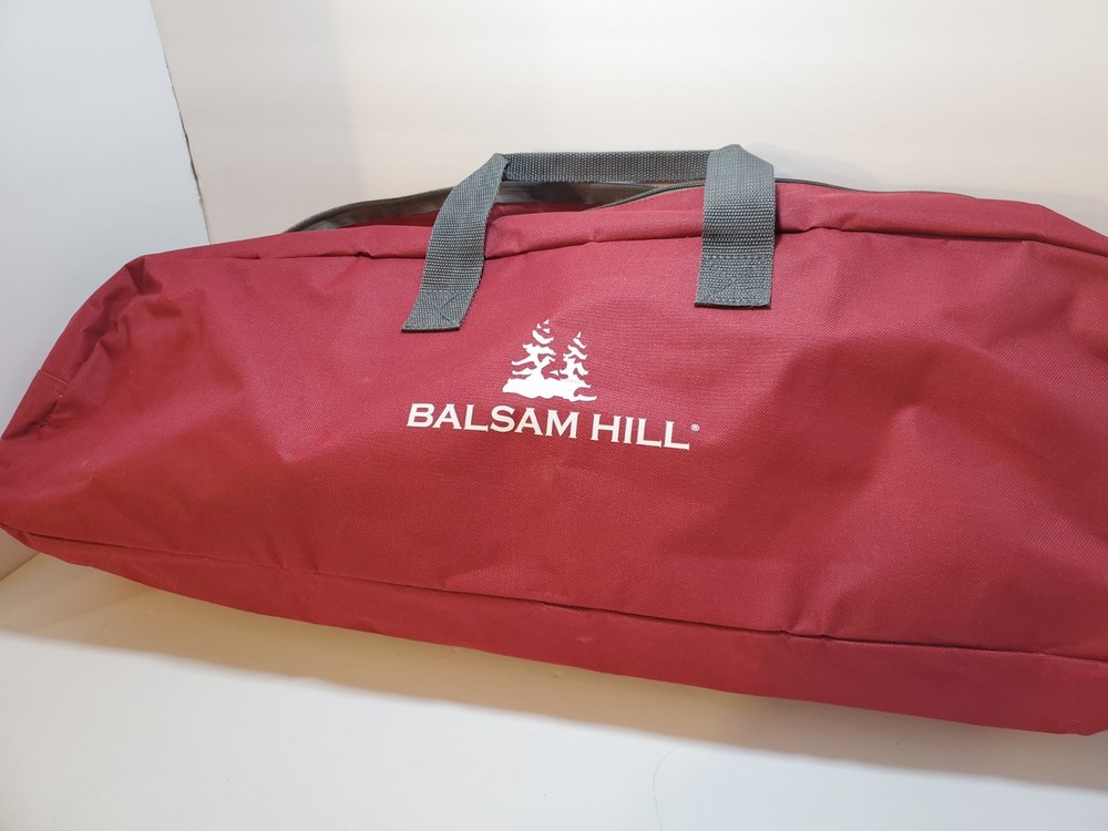 Balsam Hill Storage Tote Bag Christmas Holiday Decor Red Excellent Condition