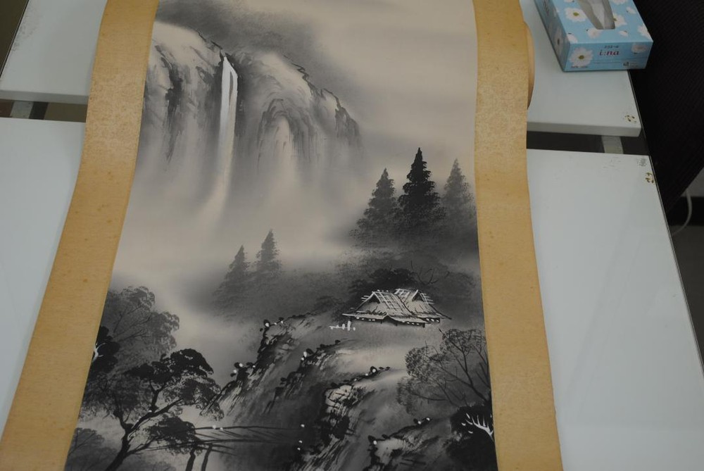 943 Hanging Scrolls Haruno Ink Painting Antique Retro Art And Crafts With Bunka