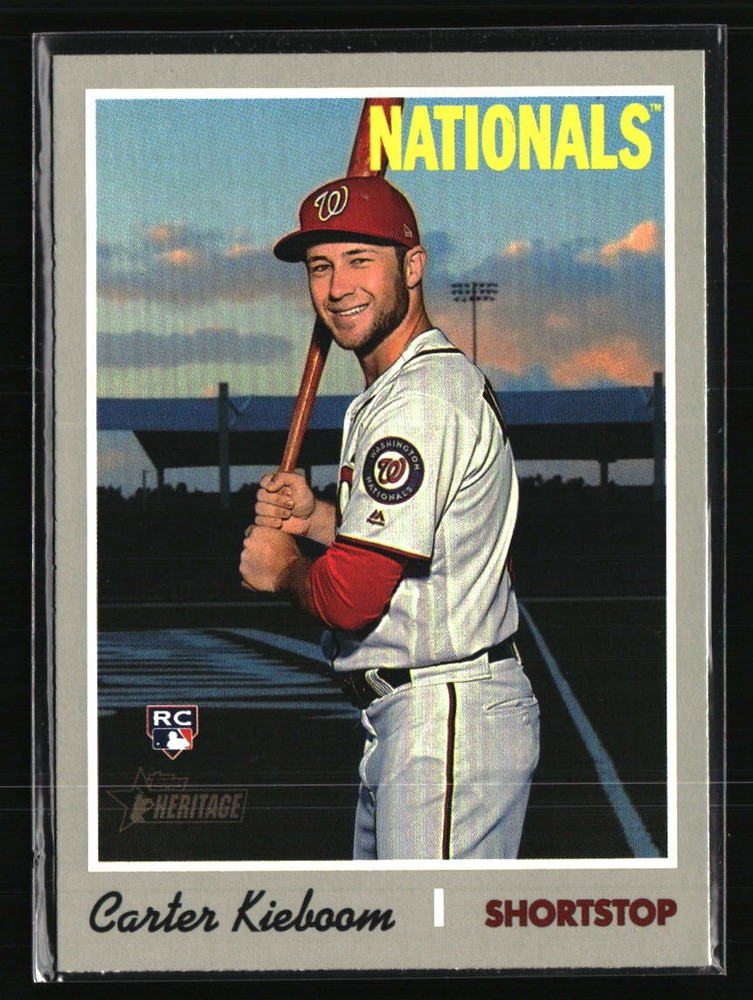 Carter Kieboom 2019 Topps Heritage #523 Baseball Card