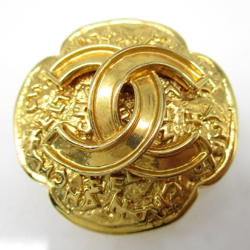 Chanel Coco Mark Vintage Brooch 95A 640682 Gold Tone CC Logo