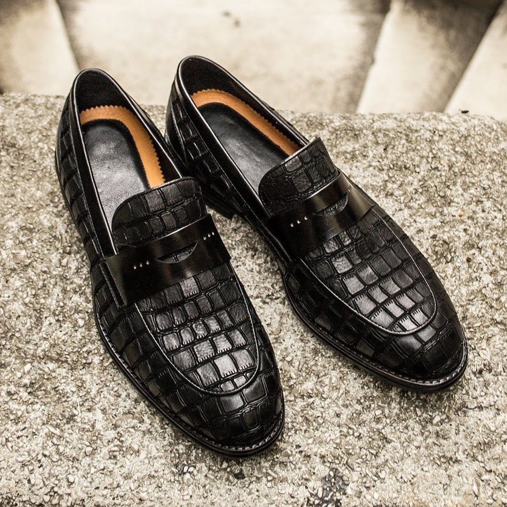Mezlan Gables Genuine Crocodile  Men's Shoes