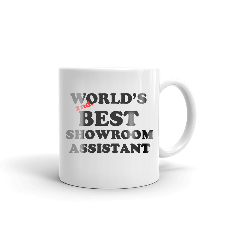 World's 2nd Best Showroom Assistant Coffee Tea Ceramic Mug Office Work Cup Gift