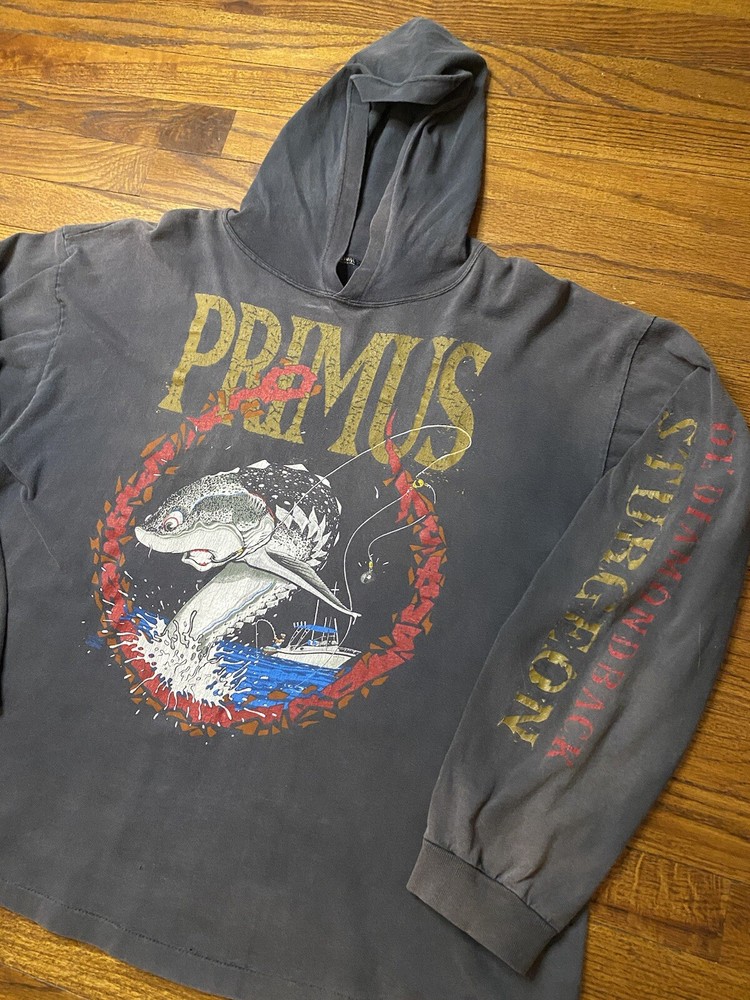 Vintage 1994 Primus Band Hoodie Shirt XL 23/27.5 Rare Rock Tour Concert Faded