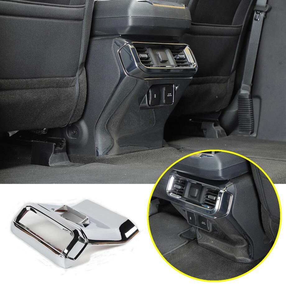 2021-2022 Ford F150 ABS Chrome Rear Seat Air Vent Cover Trim