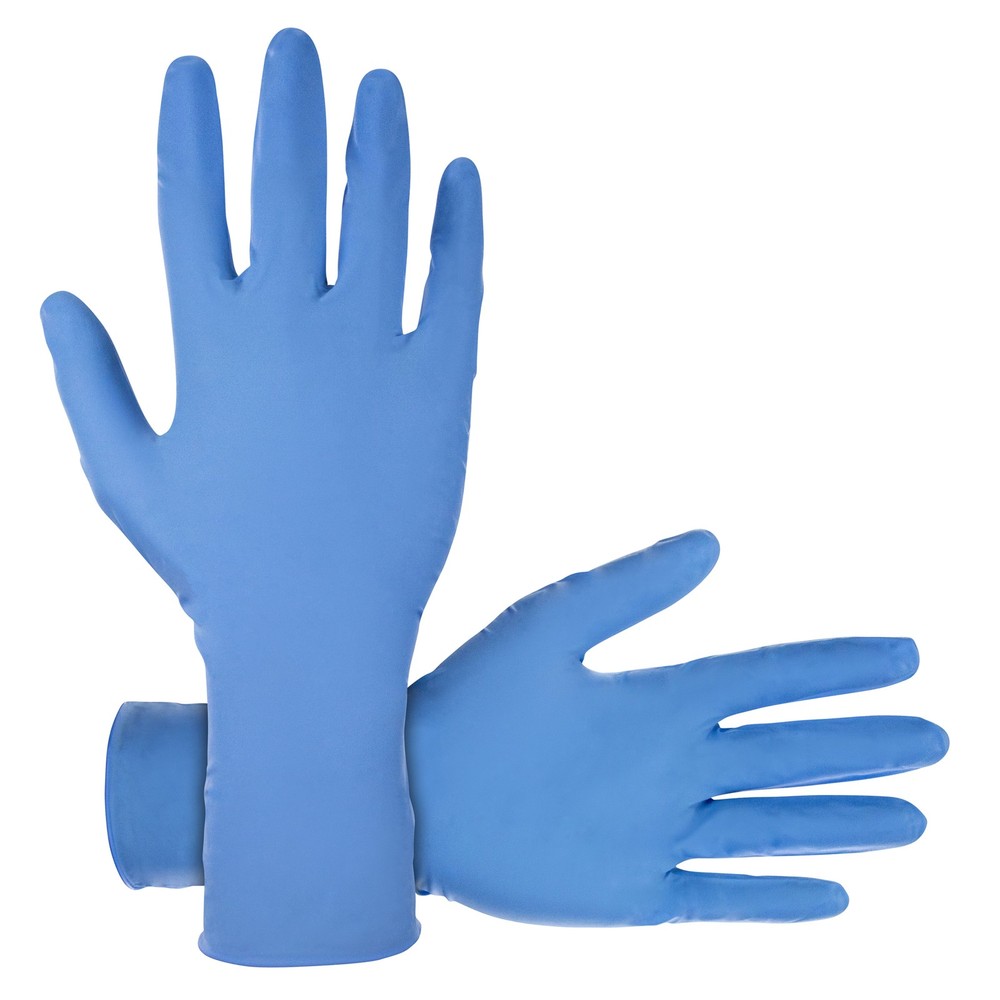 Ironton 8 Mil Nitrile Gloves 50-Count Blue Large Disposable