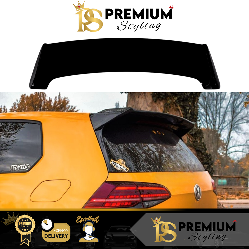 VW Golf MK7 MK7.5 TSI TDI Rear Roof Spoiler Gloss Black Osir Look 2013-2020