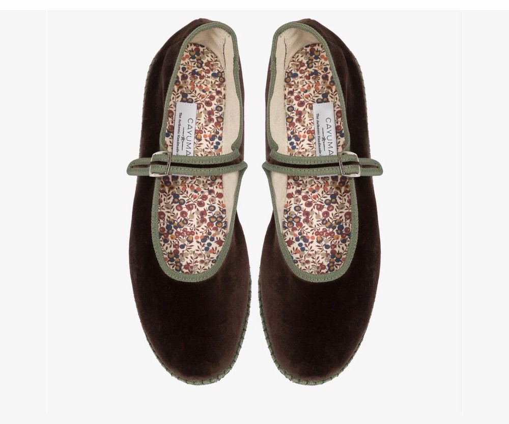 Brown Velvet Cayumas Espadrilles Women's