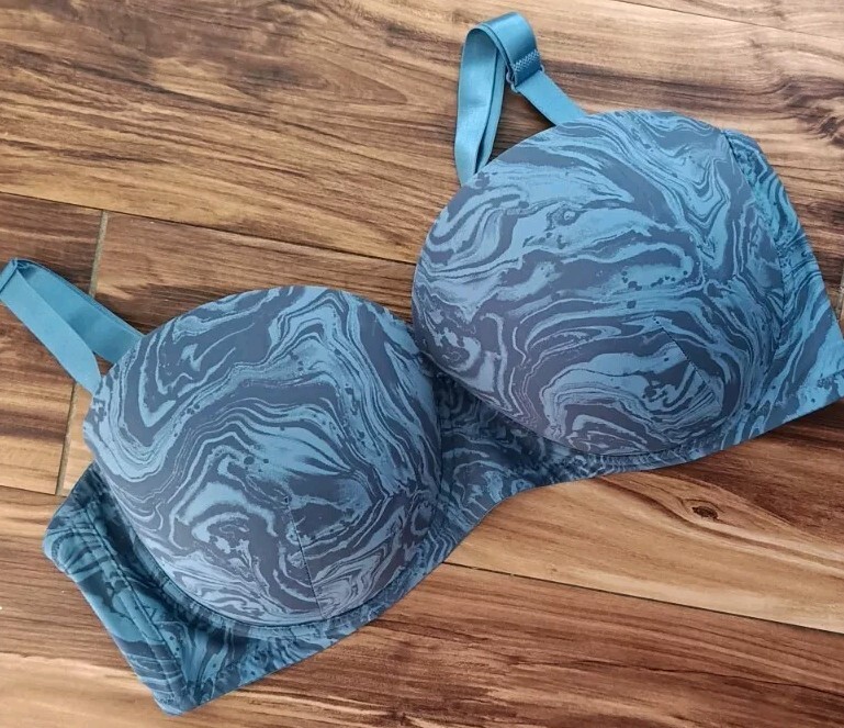 Ashley Stewart Multiway Strapless Bra Size 44 DDD Underwire Marbled Print