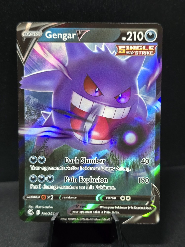 Pokémon Gengar V Fusion Strike 156/264 Holo Ultra Rare Full Art NM