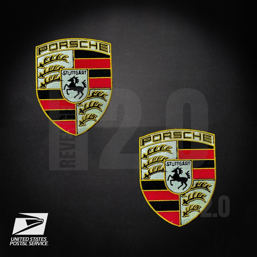 Buy 1 Get 1 Porsche Embroidery Patch 4.5 Inch Iron On Sew On - Ship From USA