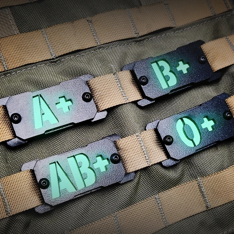 Tactical Luminous Blood Type Markers for Outdoor Gear